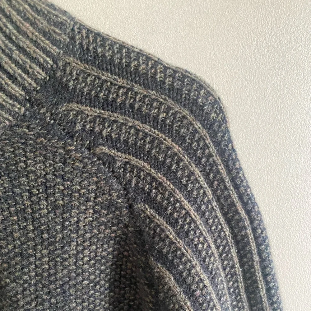 Fisherman Out Of Ireland Ribbed Sweater Men XXL Brown Virgin Wool Donegal - Picture 6 of 12